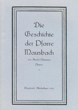 Cover "Die Geschichte der Pfarre Mausbach"