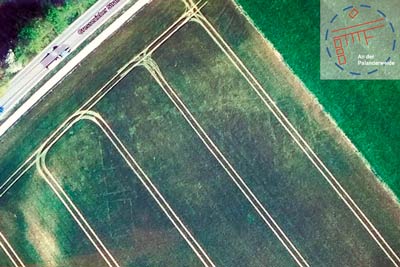 Römische Streifenhäuser und Straße, Bewuchsmerkmale Gemarkung Gressenich, Flur "An der Palanderweide"